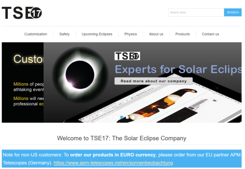 TSE17 highest quality eclipse shades and solar foile