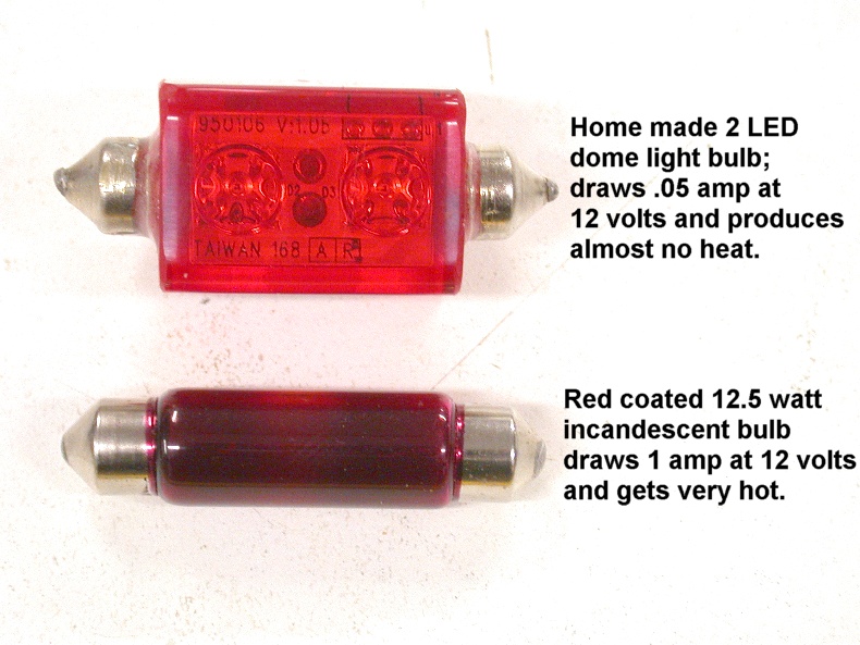 Red LED Dome Light Bulb Conversion