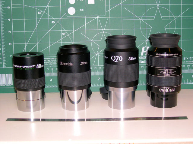 Four 40mm Widefield Eyepieces Compared