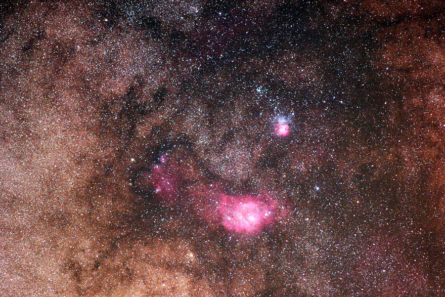 Lagoon and Trifid widefield