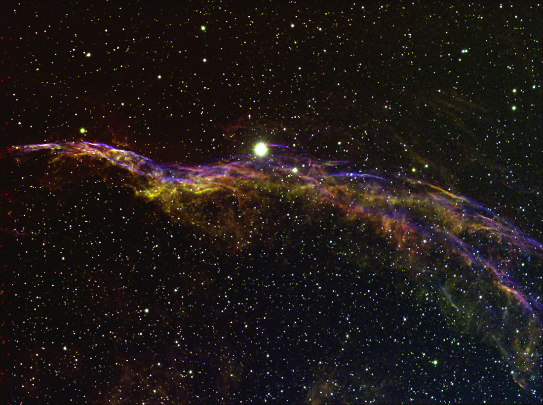 NGC-6960 Veil West Narrowband from extreme sky glo