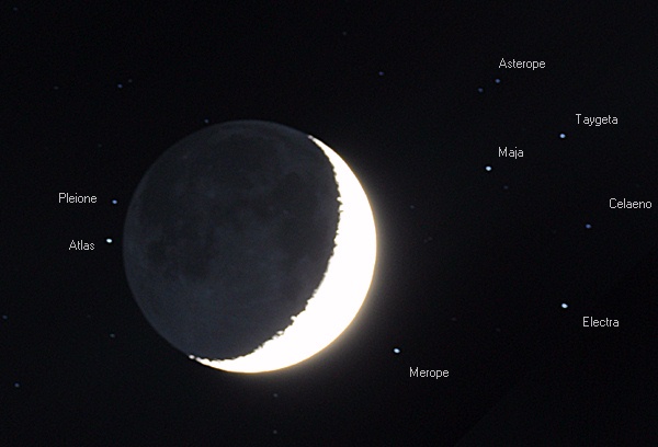 Moon and Pleiades