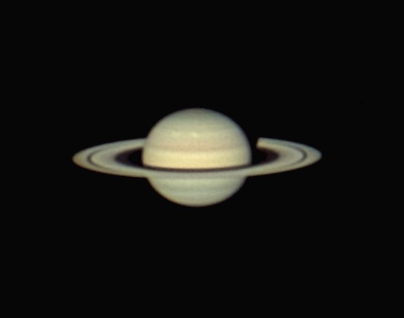 Saturn with Duel White Storms