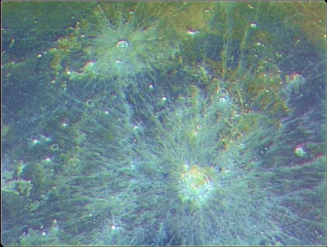 Moon in extreme color