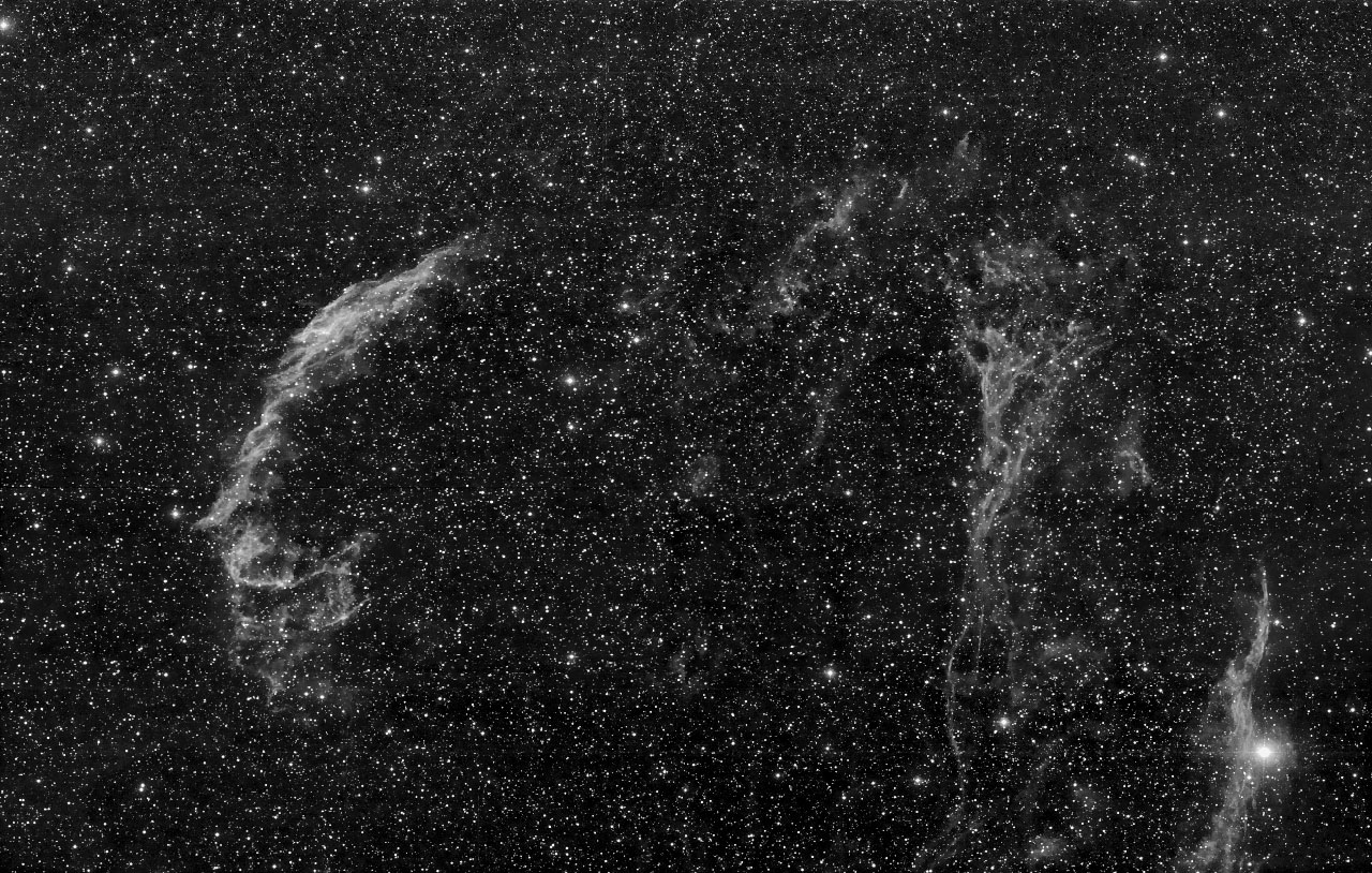 Veil Nebula in Ha (Drift Scan)