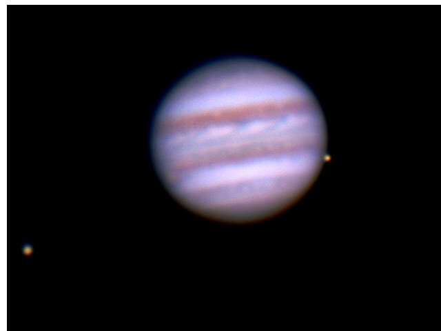 jupiter and 2 moons