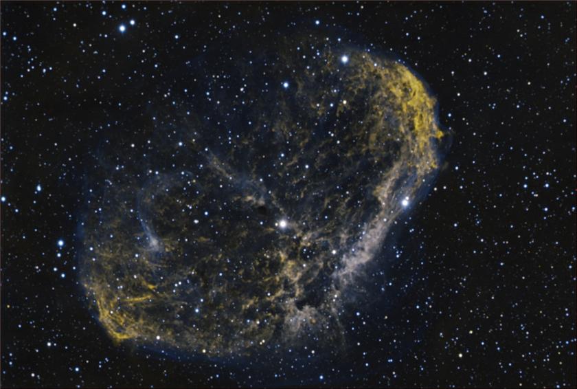 Crescent nebula bicolor