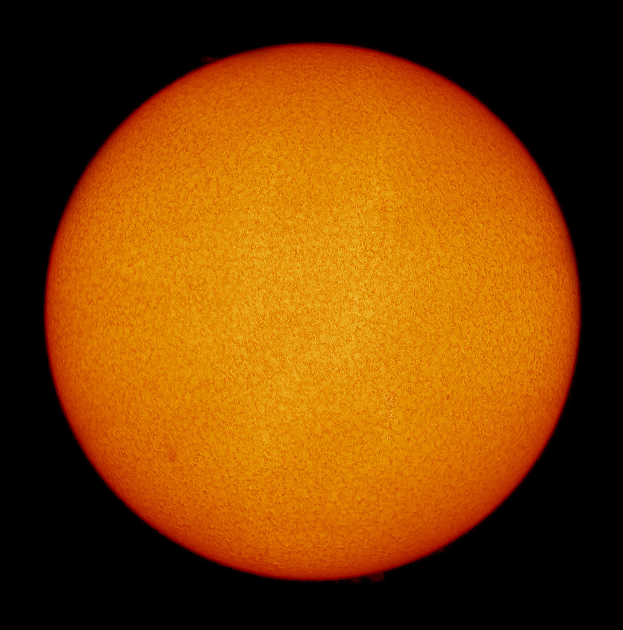 Solar disk through Maxscope 90