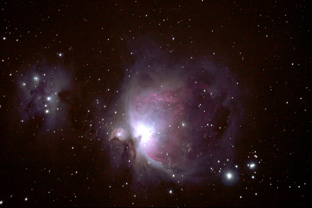 Running Man and Great Orion Nebulae
