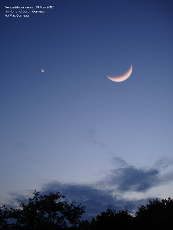 Venus and the Moon on 19 May