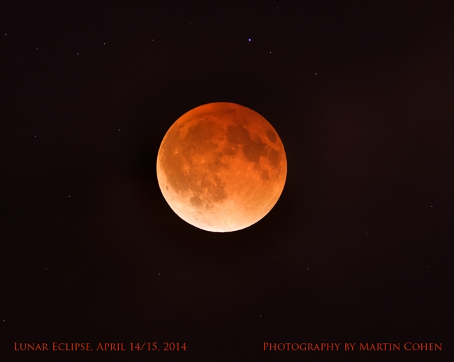 Lunar Eclipse, April 14/15, 2014