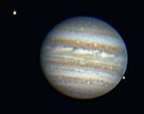 Jupiter Io and Ganymede