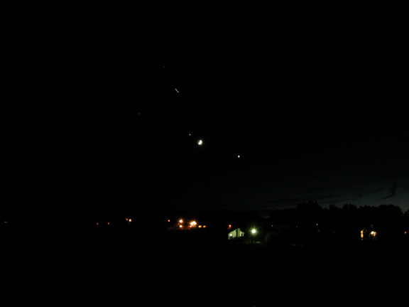Saturn Moon Venus and Atlantis-ISS