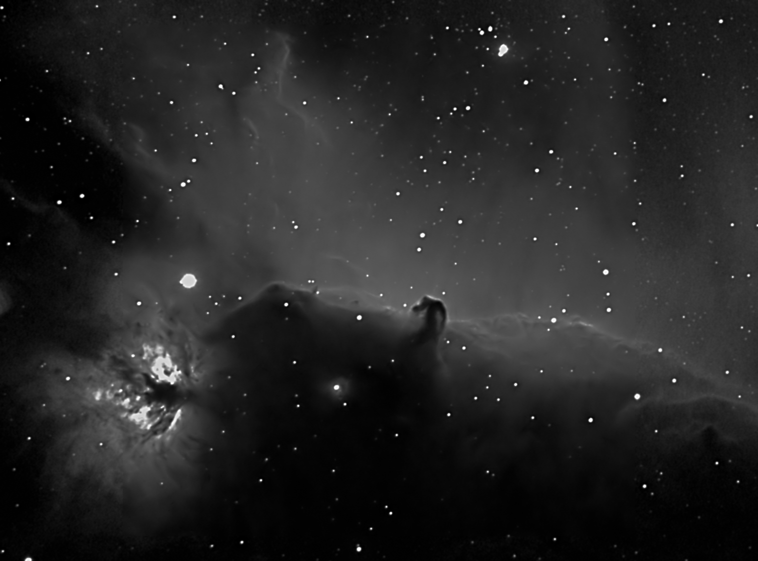 Horsehead Nebula in hydrogen-alpha