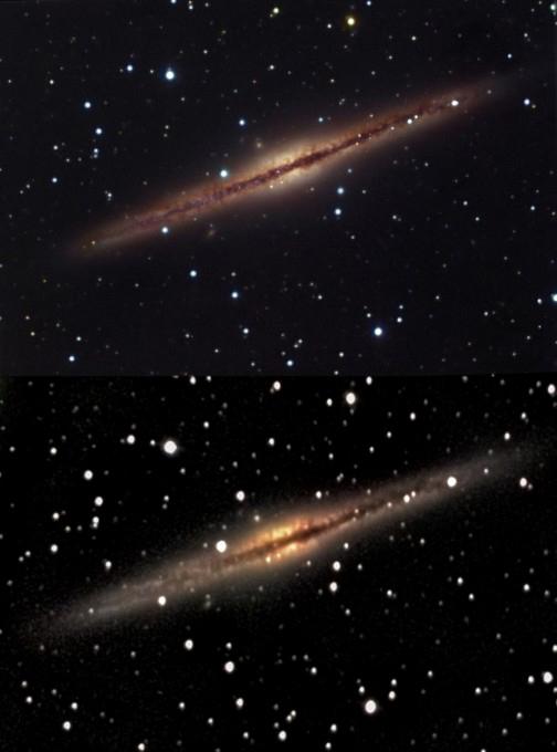 NGC 891  16 vs 12