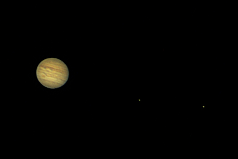 Jupiter, Europa and Ganymede
