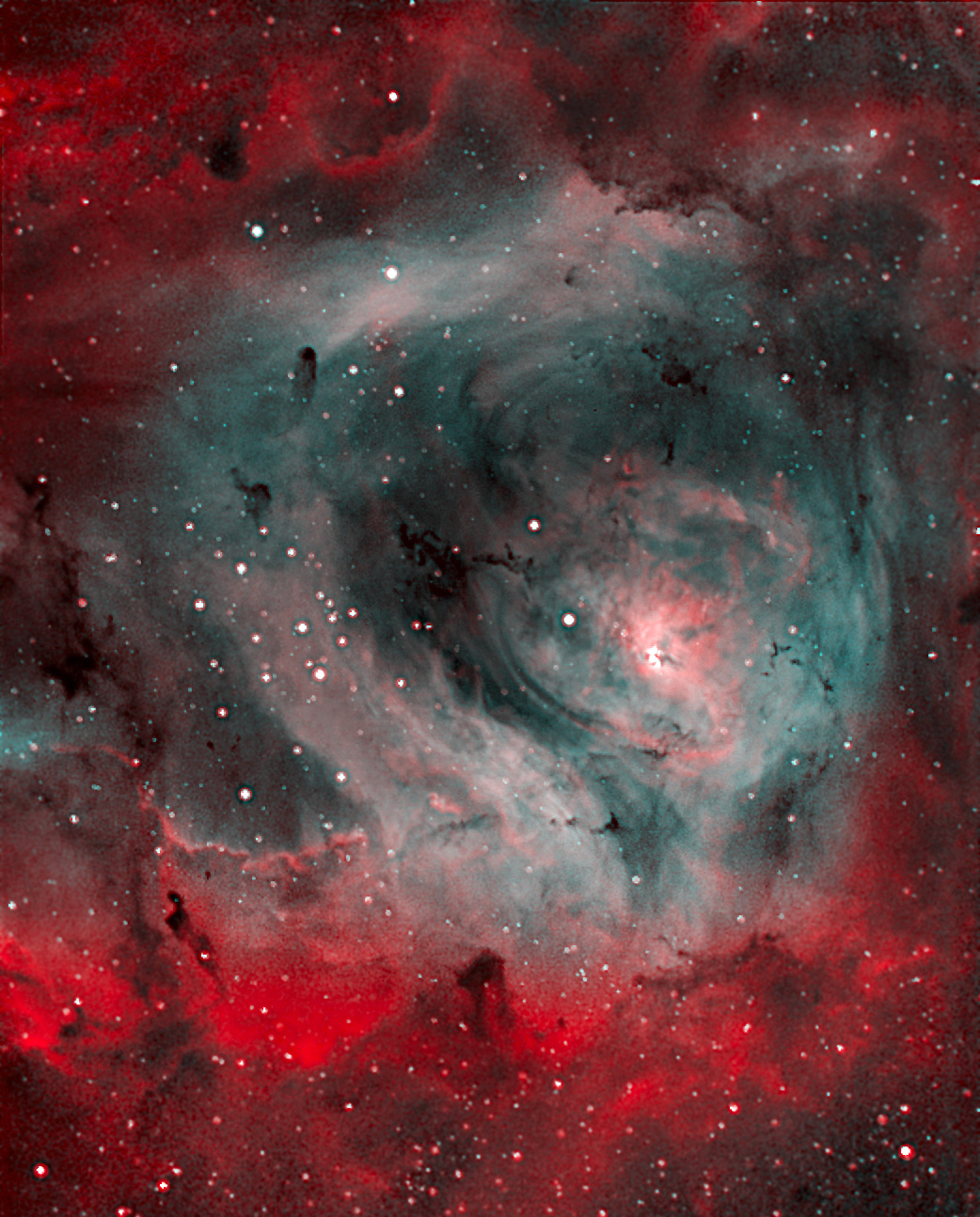 The great Hollow - Central Lagoon Nebula
