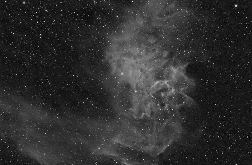 Flaming Star in H-alpha