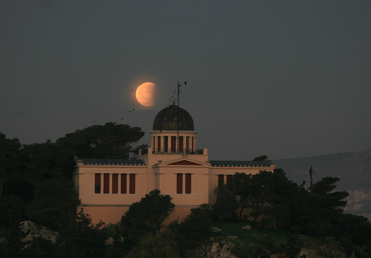 Lunar eclipse over NOA.