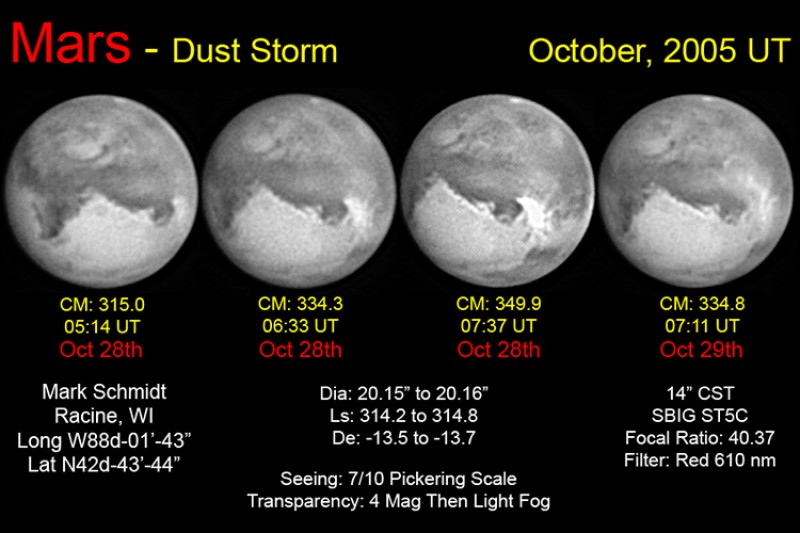 Martian Dust Storm October, 2005