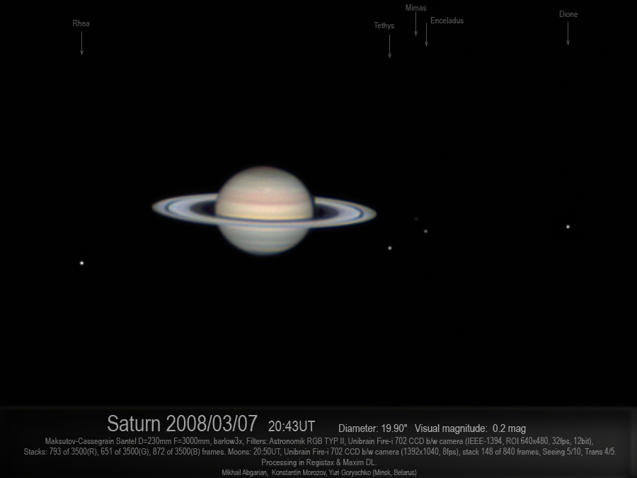 Storm on Saturn 2008/03/07
