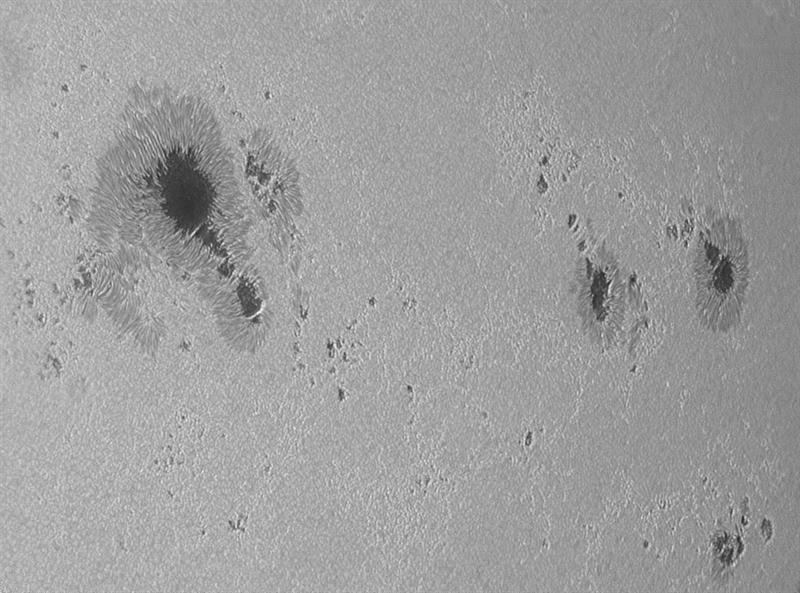 Sunspots 1520/1521 IR light