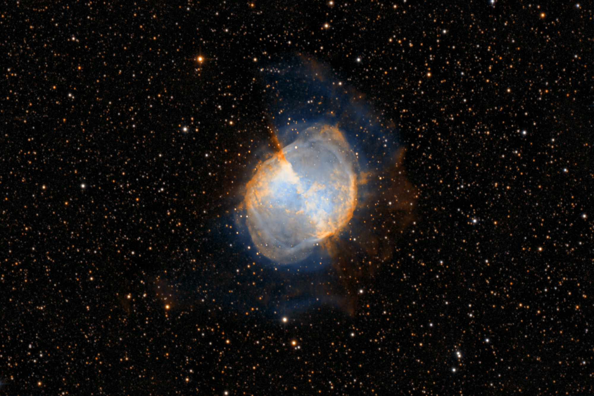 A Unique Look at M27: The Dumbbell Nebula