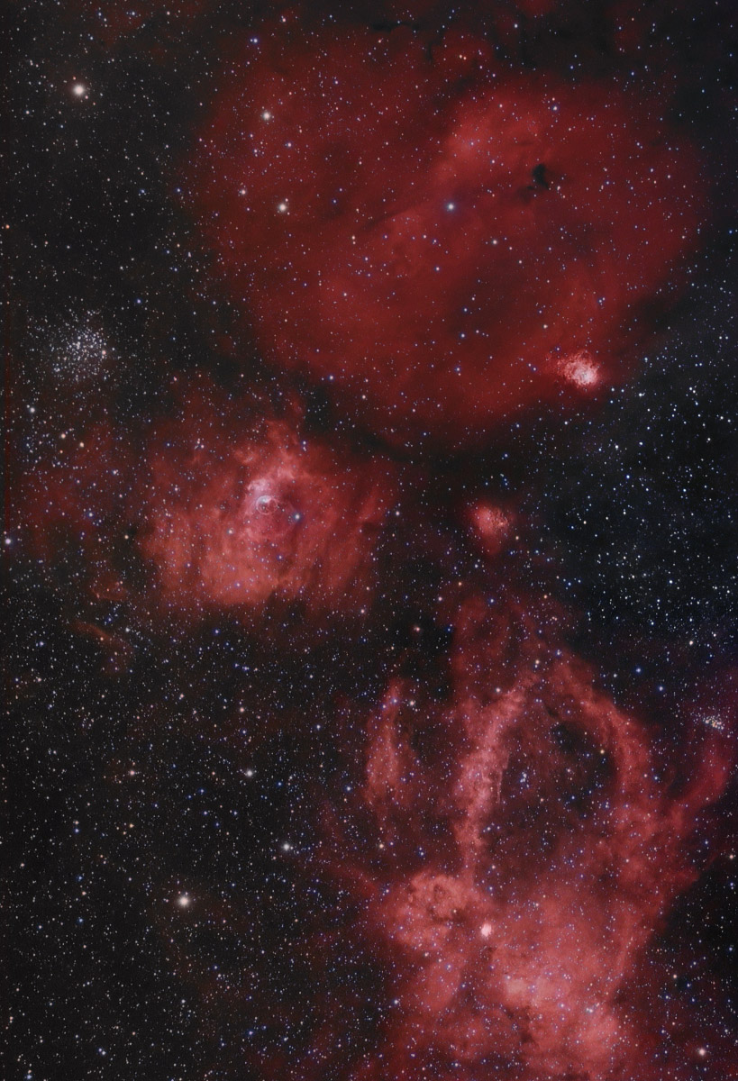 Sh2-157, M52, Ngc 7635