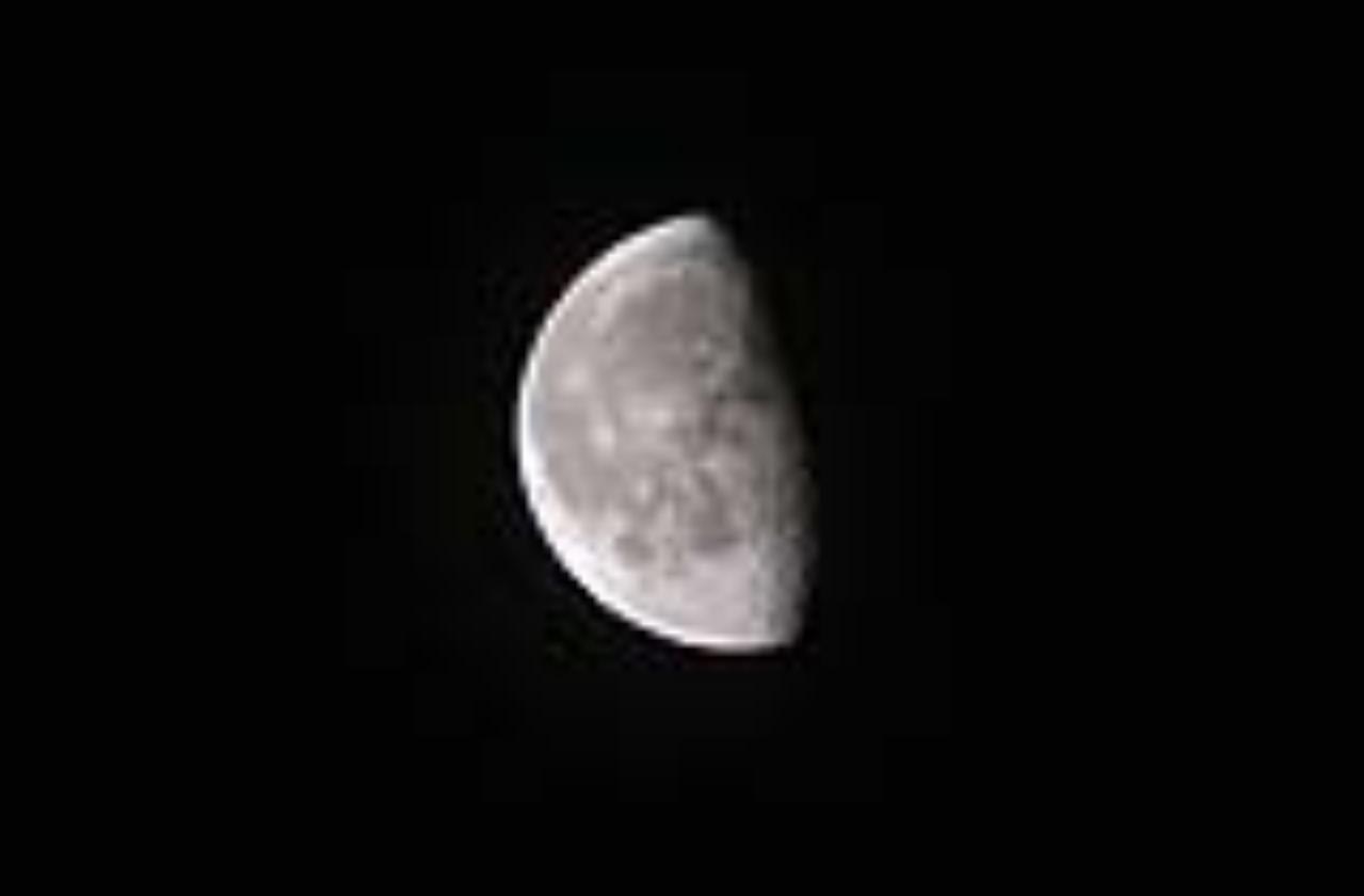 Cresting moon