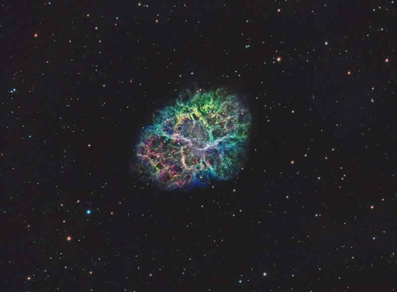 M1 Crab Nebula, SHO palette