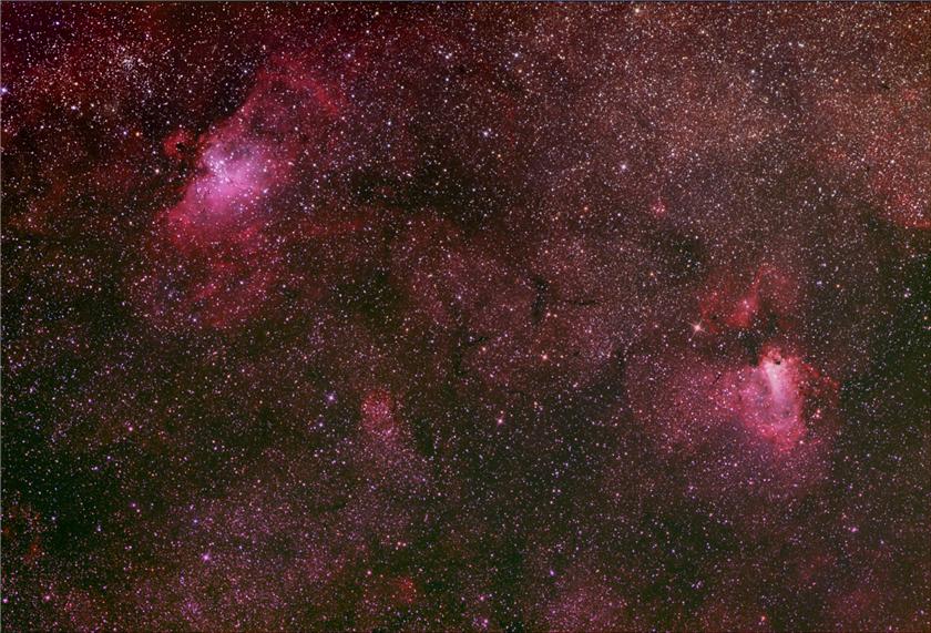 M16 And M17 - The Eagle And Omega Nebulae