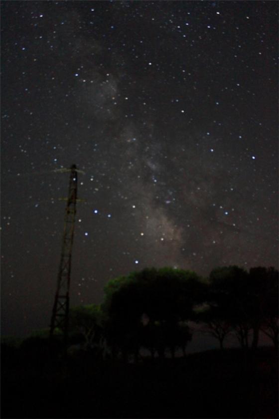 Milky way from Isola dElba as seen by eyes