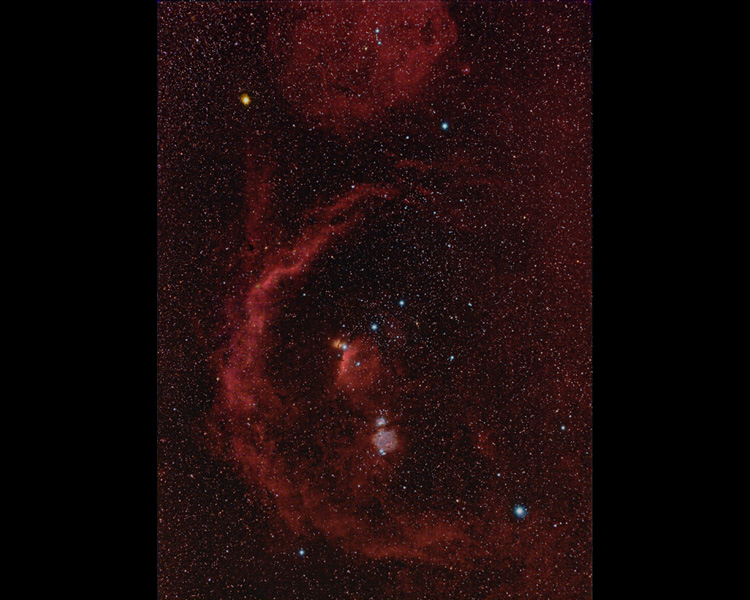 Orion Area Widefield in HaRGB