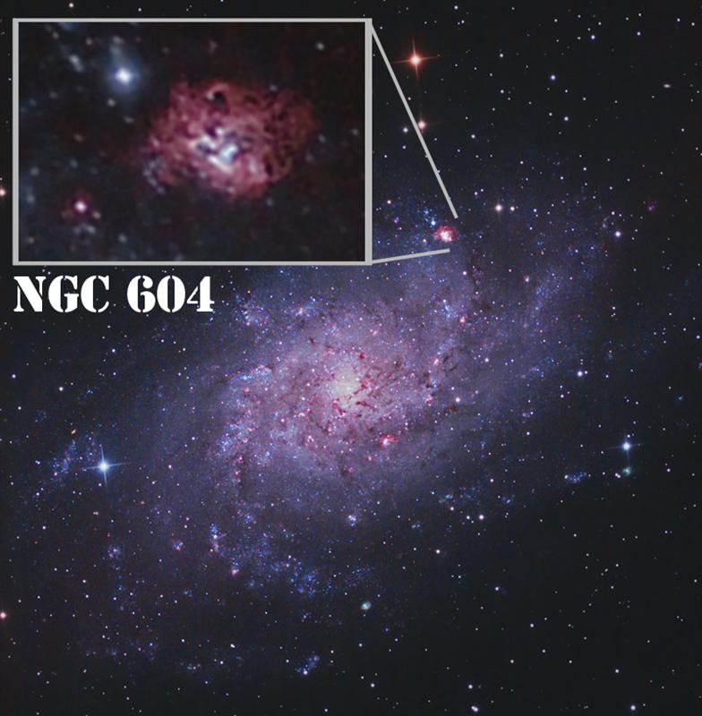 NGC 604 - Extragalactic Star-Forming Region in M33