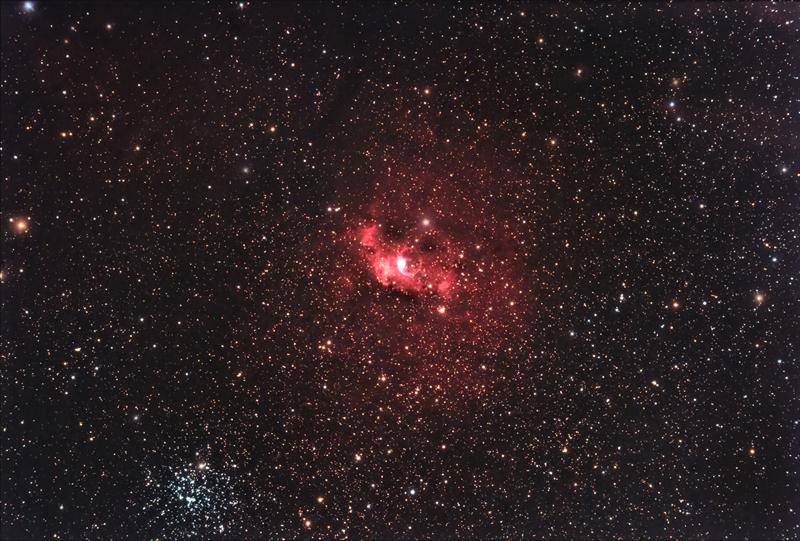 bubble nebula+m52