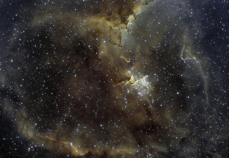 IC 1805, Heart Nebula in SHO