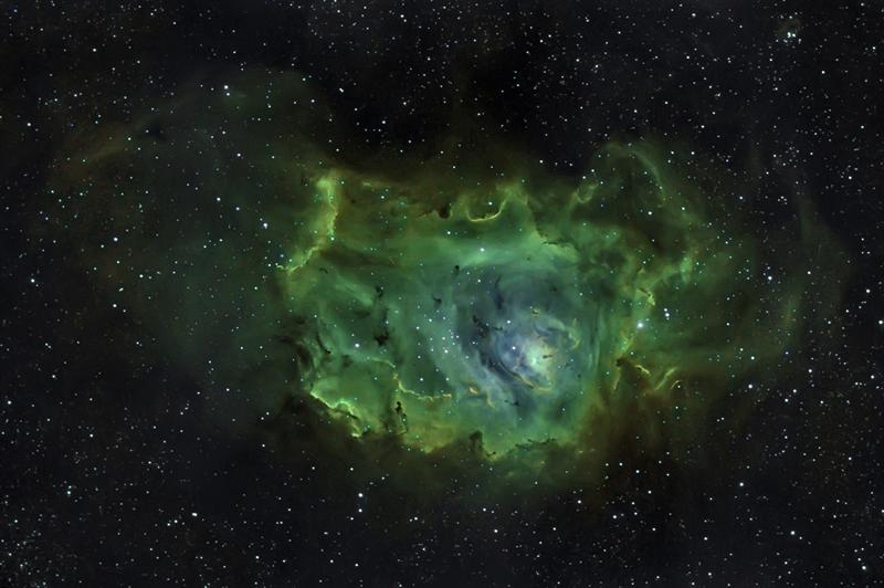 M8, Lagoon Nebula in SHO