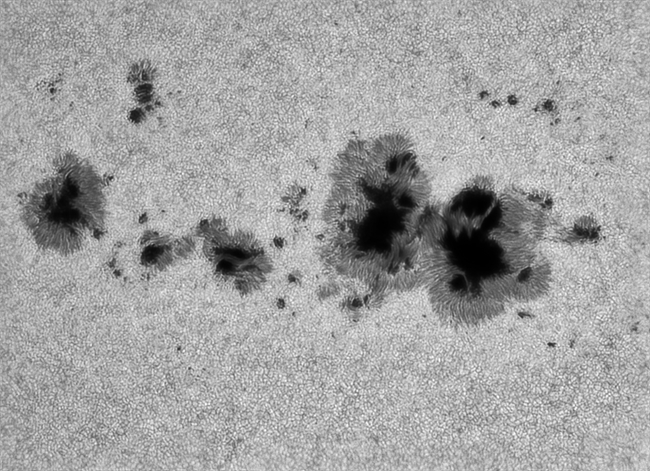 Giant Sun spot group AR1967
