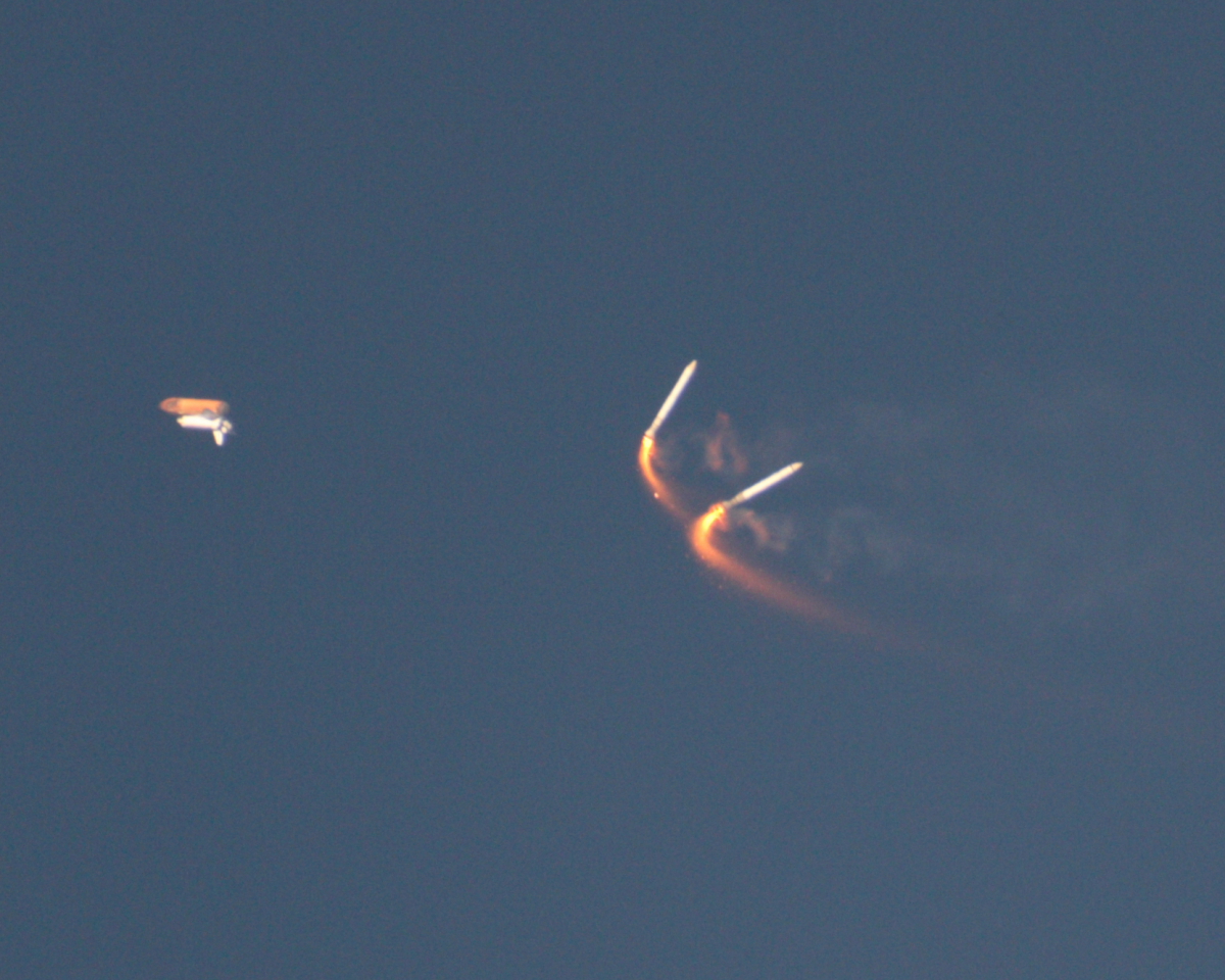 STS-117 SRB separation
