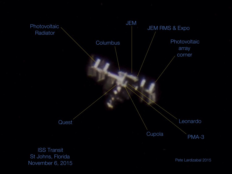 ISS details with a 1550mm/5' refractor