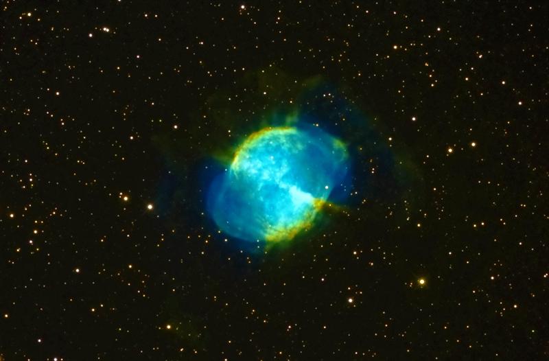 M27 Narrowband Hubble Mapped