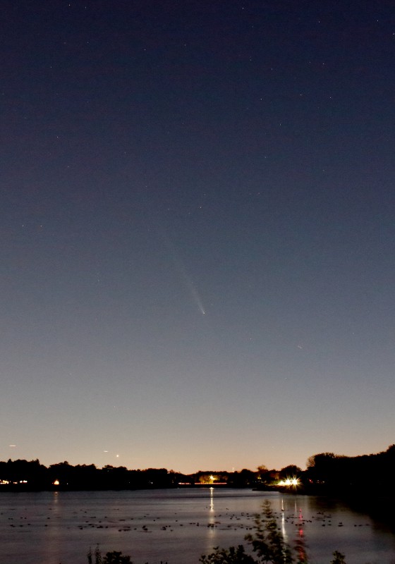 Comet Tsuchinshan-Atlas Over Lake Arlington