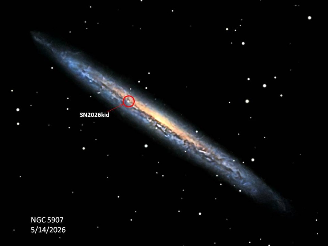 NGC 5907 & SN2026kid