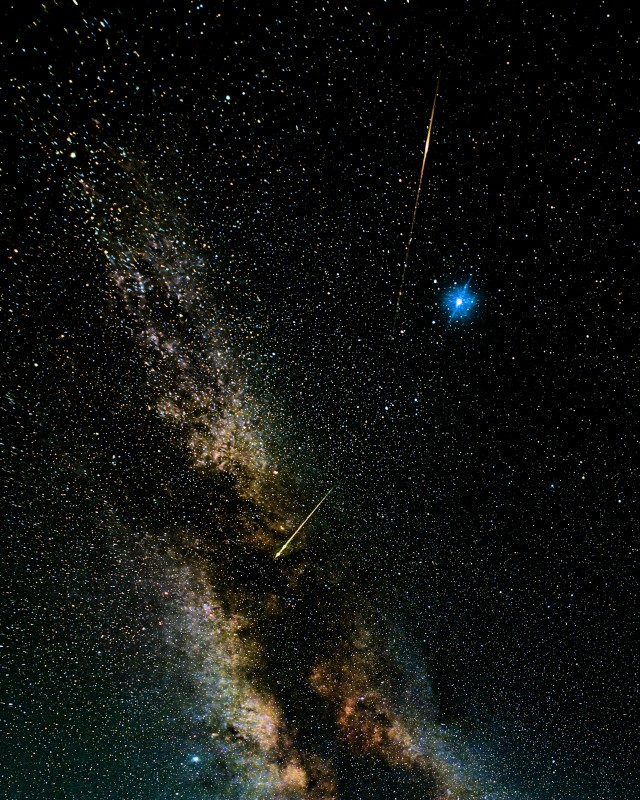 Perseid Meteors in Vega Region image