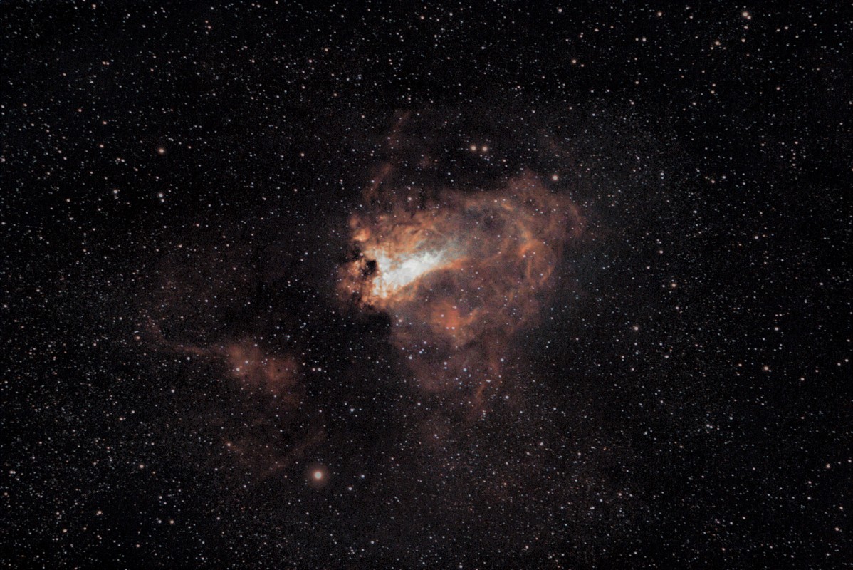 Swan/Omega Nebula, M17, Including sidekick