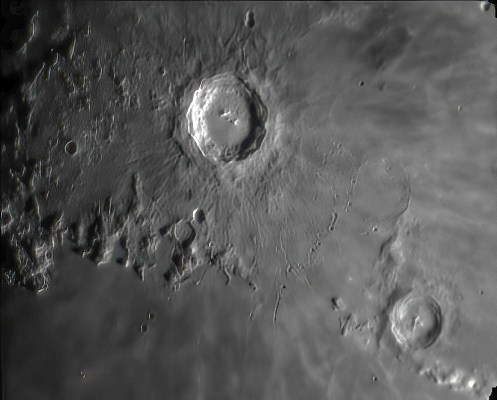 Copernicus, Montes Carpatus and Eratosthenes crater