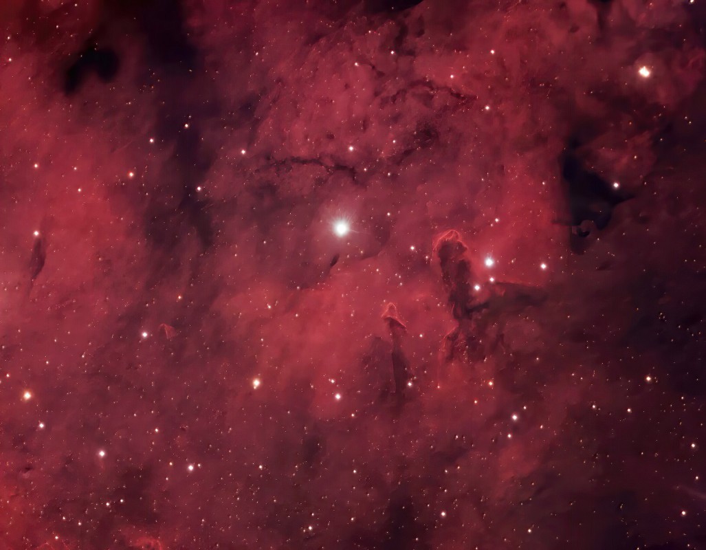 CED (Cederblad) 214. A star forming region also called Sharpless 171, it falls inside of NGC 7822 in the constellation of Cepheus. image