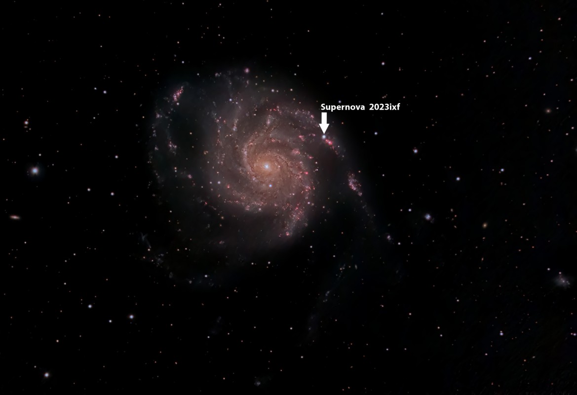 Supernova 2023ixf in Messier 101 the Pinwheel Galaxy image