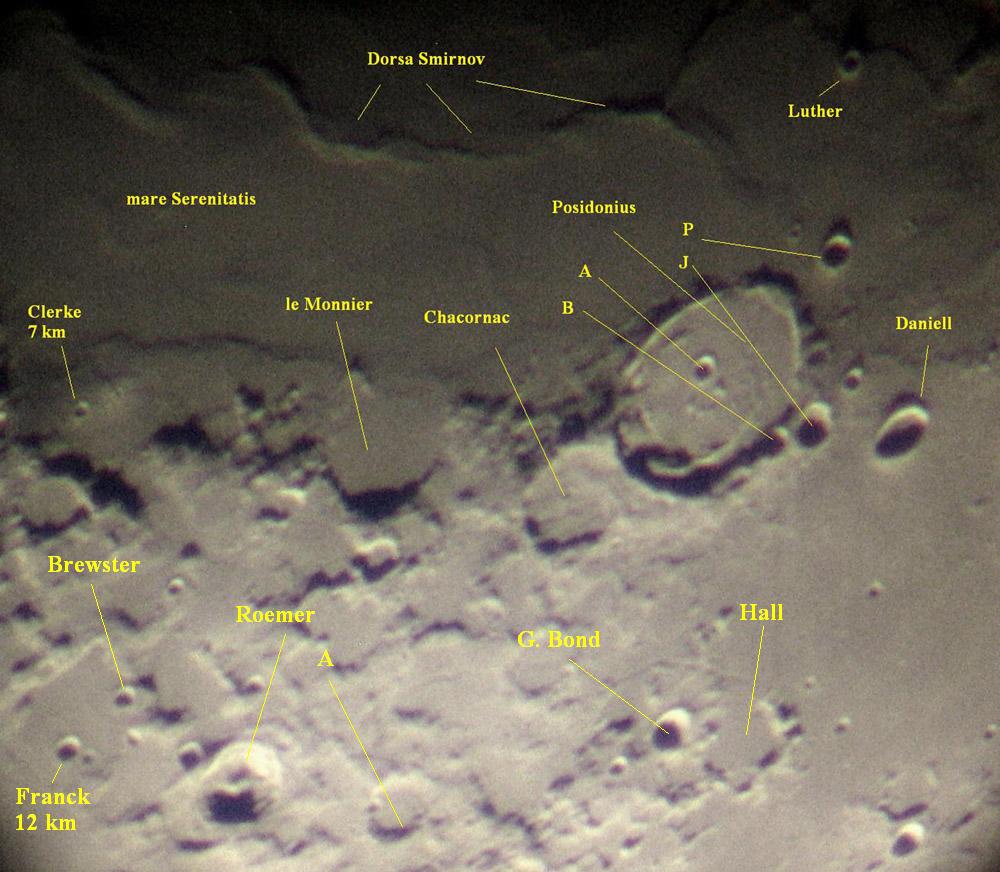 Posidonius Region of the Moon