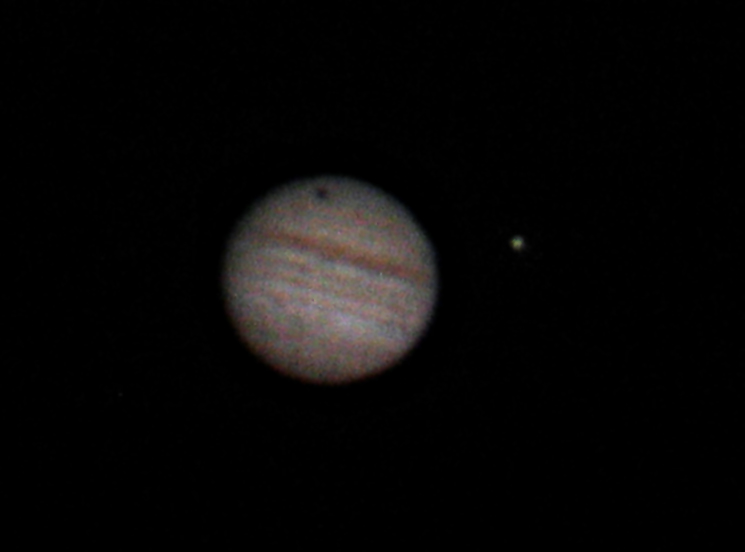 Ganymede Shadow on Jupiter